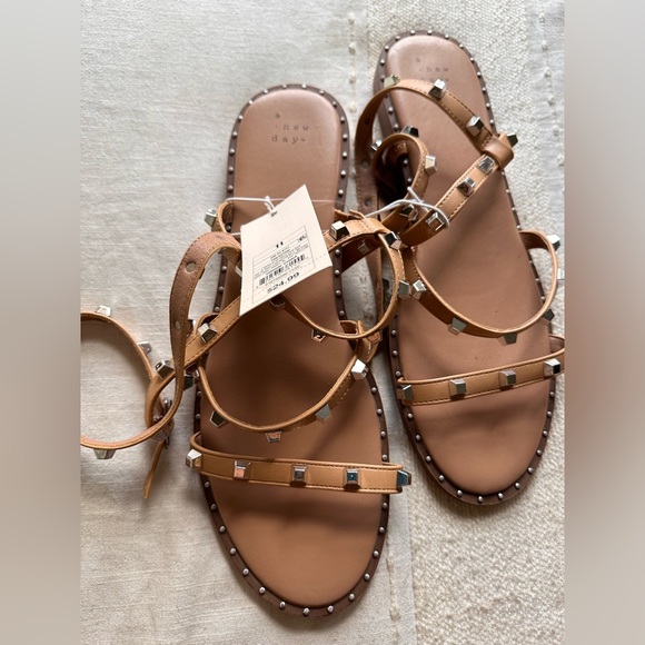 A New Day, Women’s Astrid/Tan/Nude studded sandal. - Picture 3 of 4
